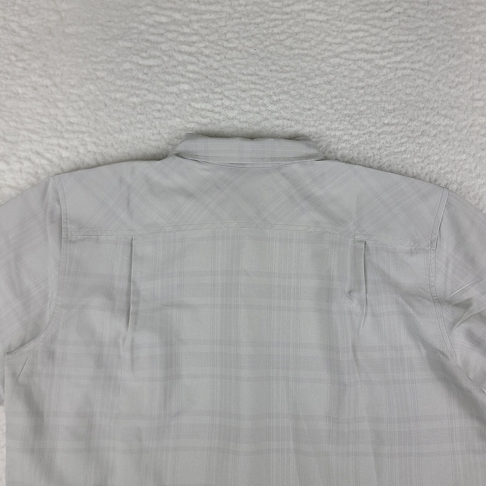 Orvis Dress Shirt Mens Large Gray Plaid Solid Fro… - image 8